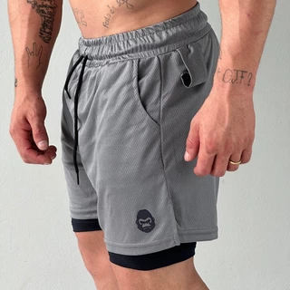 Kit 3 Shorts masculino 2 em 1 KONG Para Treino