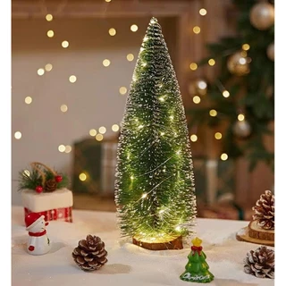 Arvore De Natal Decorativo Com Led Enfeite De Mesa 33cm
