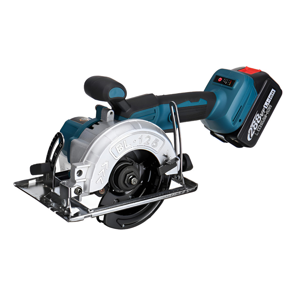 Cerra Circular Eletrica Cor Azul Sem Fio Com 2 Baterias 48vf