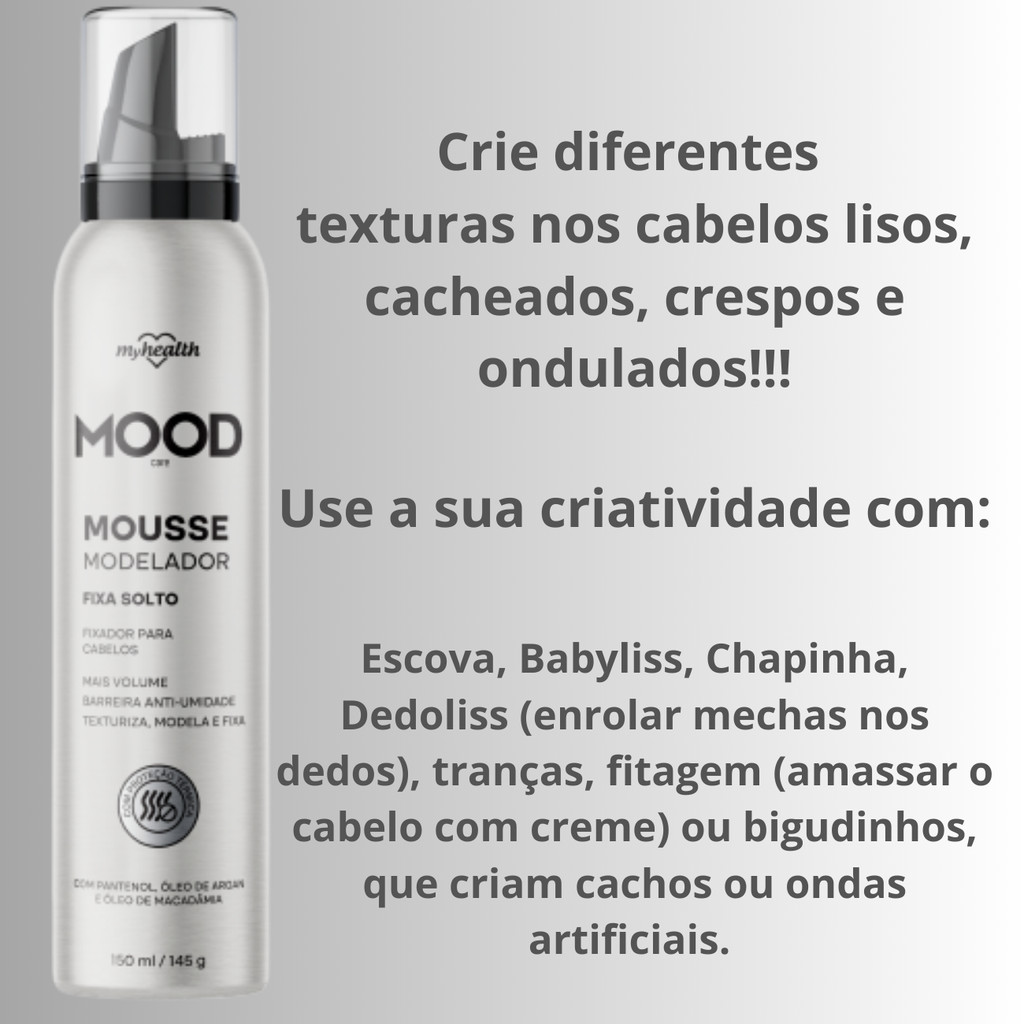 MISTREASS ミストレアス Teddy Mood Set-Up Mousse Modelador Mood Care Fixa Solto Com Proteção Térmica Spray