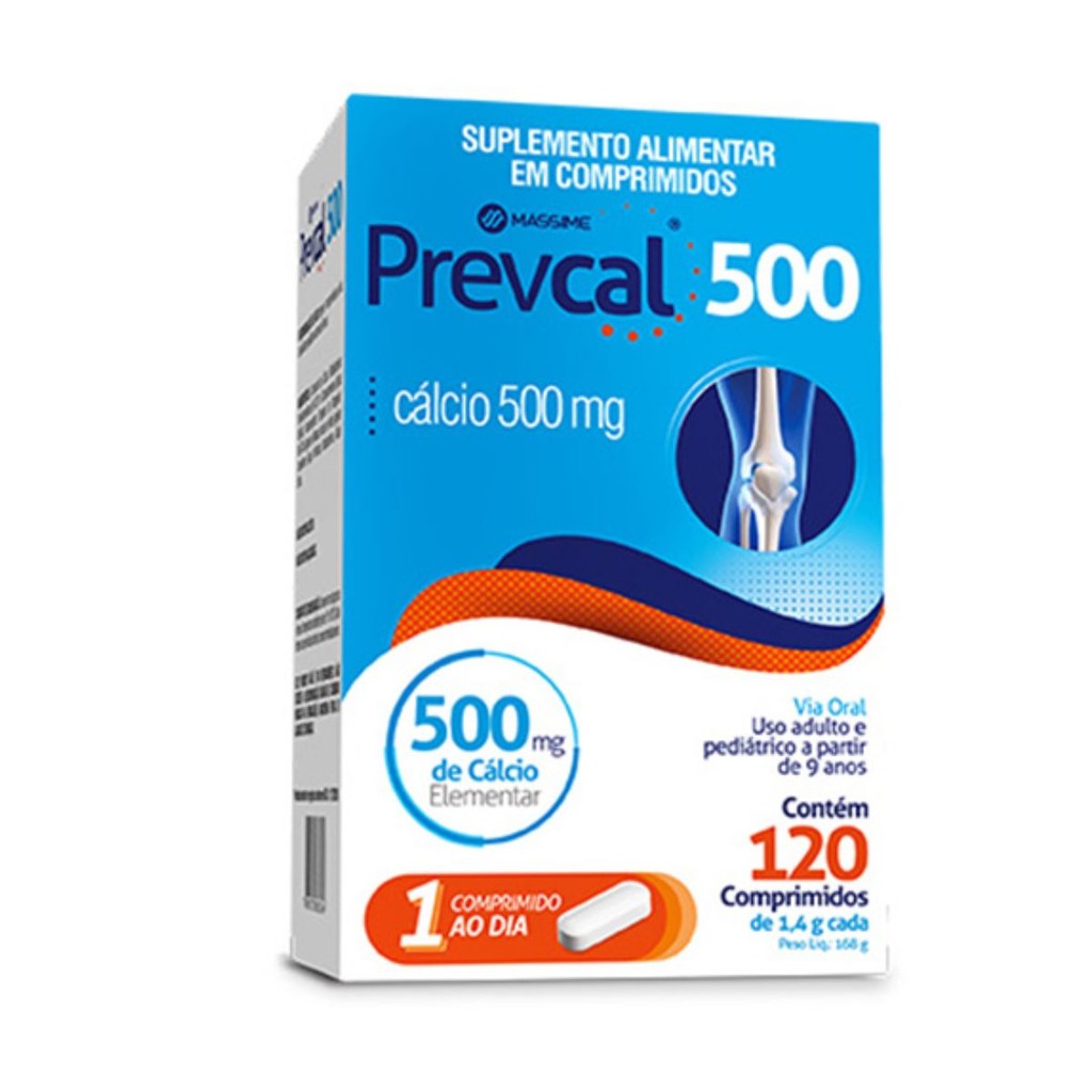 PREVCAL 500MG 120CPR - MASSIME | Shopee Brasil