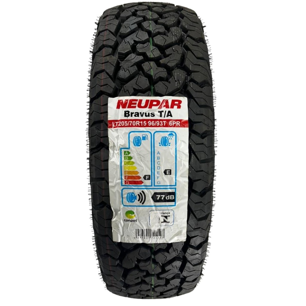 Pneu Neupar Bravus T/A 205/70R15 LT 96/93T 6PR Aro 15 Carga Ducato ...