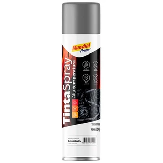 Tinta Spray Mundial Prime Alta Temperatura Alumínio 400ml em Oferta na Shopee