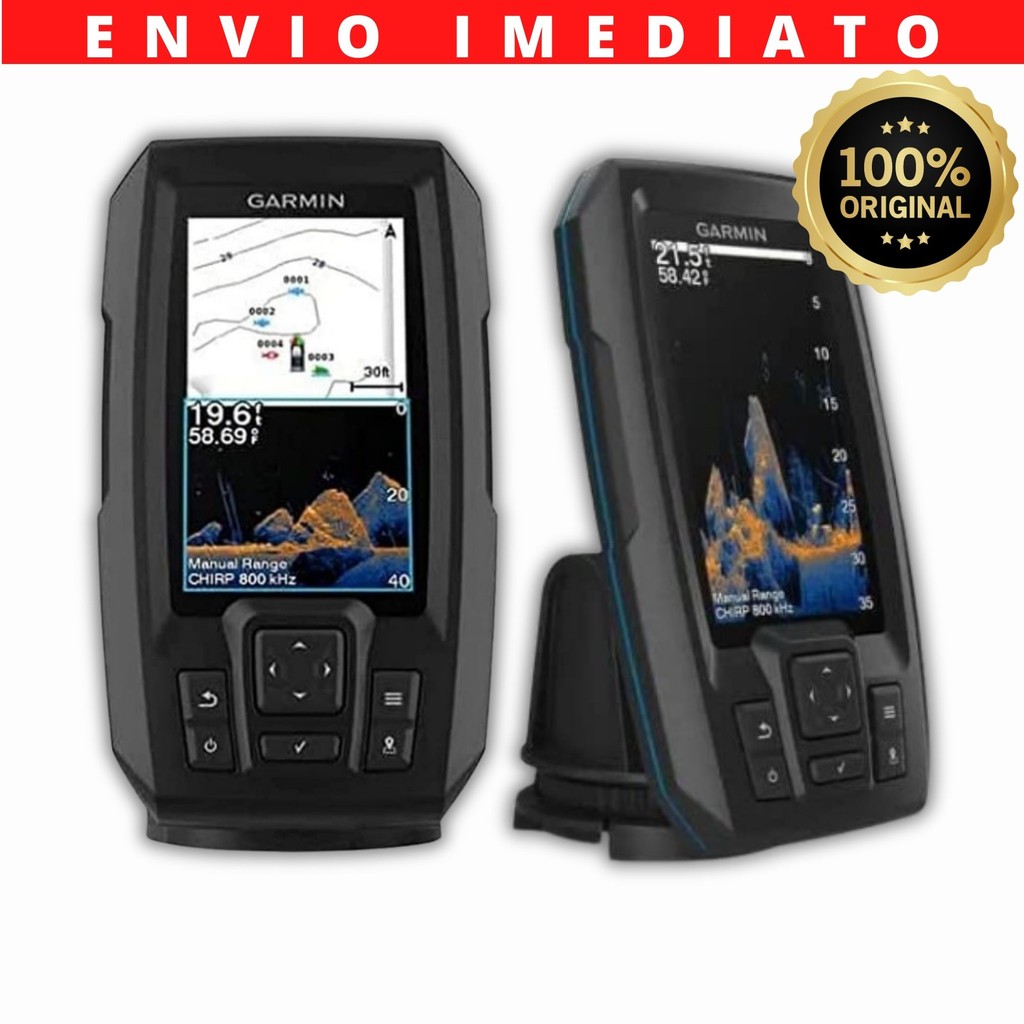 Sonar GPS Garmin Striker Vivid 4CV Tela 4" + Transducer GT20-TM ...