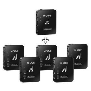 1 Transmissor + 5 Receptores M-vave Sem Fio em Oferta na Shopee