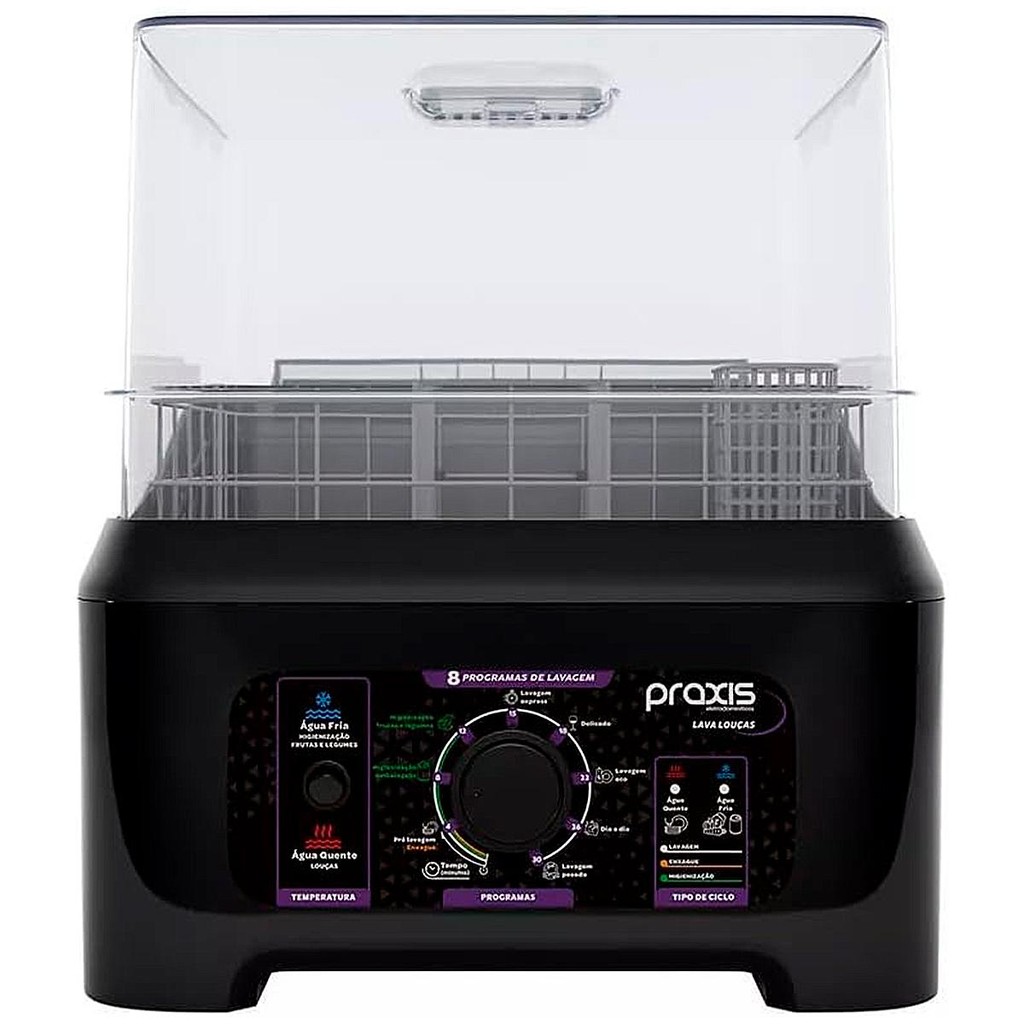 Lava Louças Praxis Portátil LLPP Semi-Automática 127V Preto