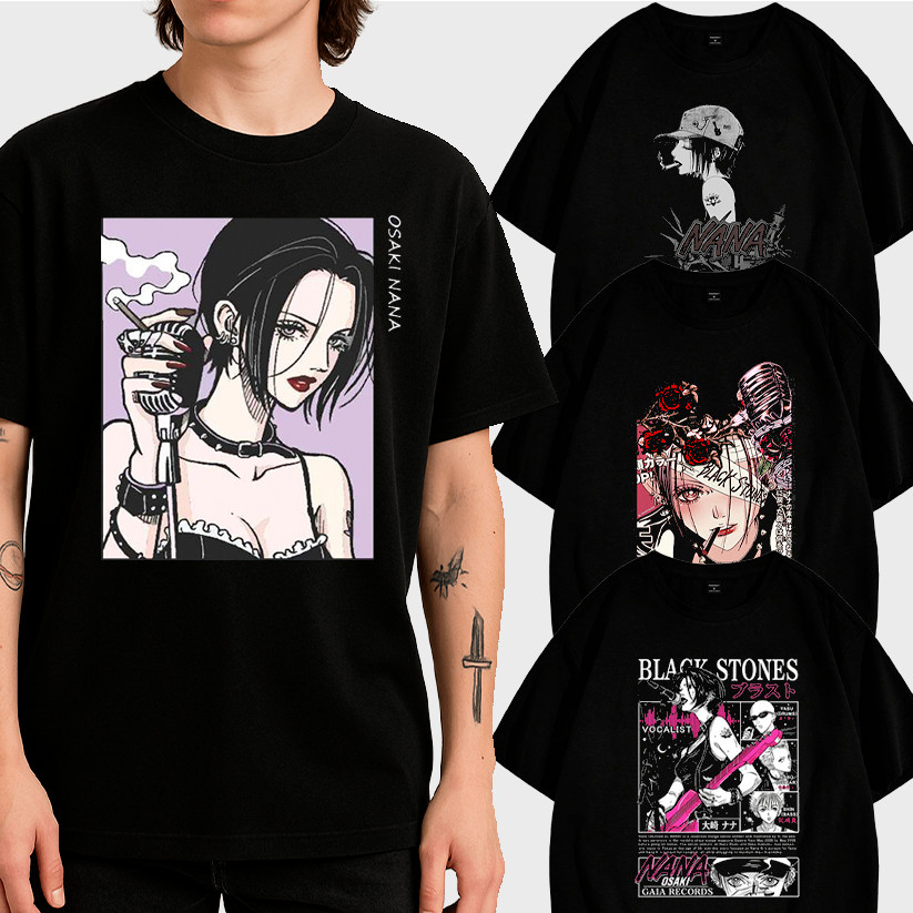 Camiseta Básica Anime Nana Camisa 100% Algodão Streetwear Temos