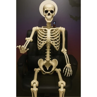 Caveira Esqueleto Assustador Com Luz e Som 1,65cm Decoração De Festa Halloween