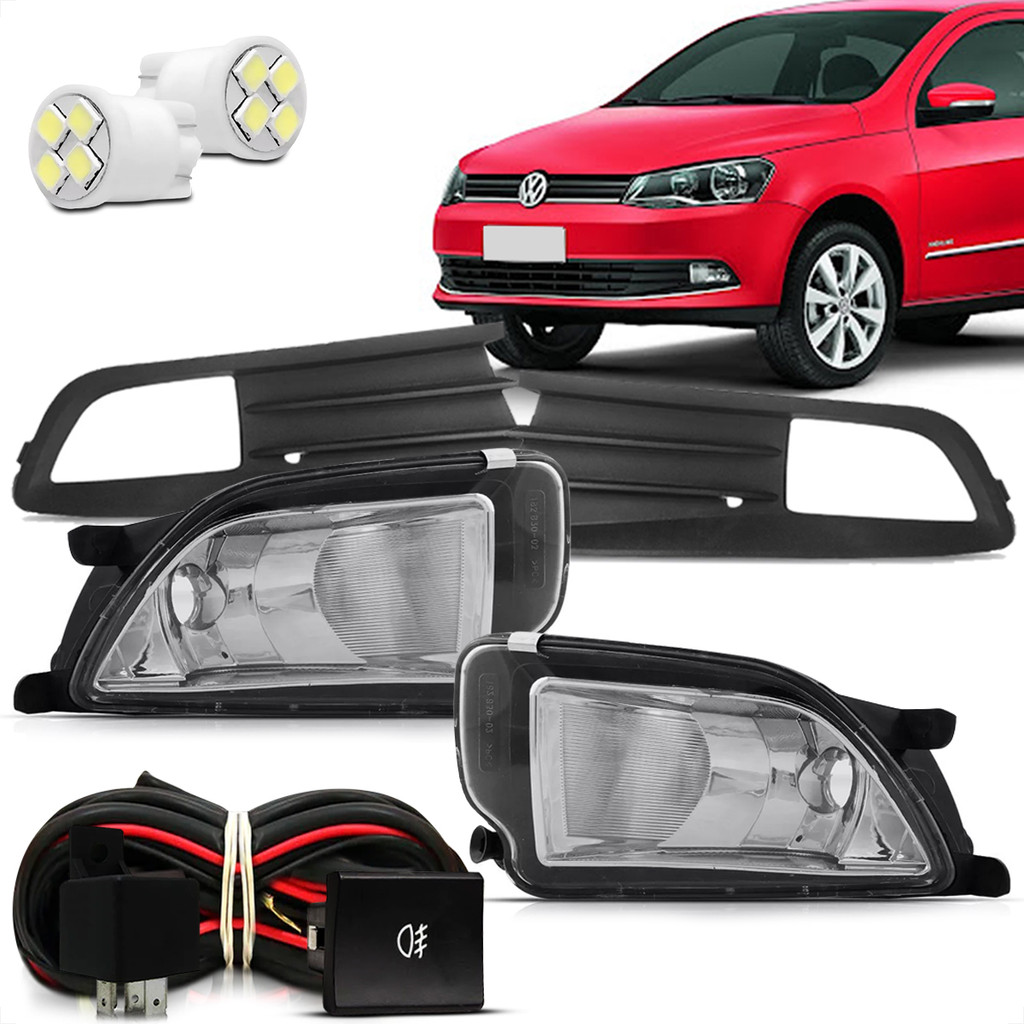 Kit Farol De Milha Gol Voyage G6 2012 2013 2014 2015 2016 Botão ...