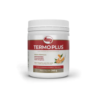 Termo Plus 240G Tangerina Com Cha Verde Vitafor - em Oferta na Shopee
