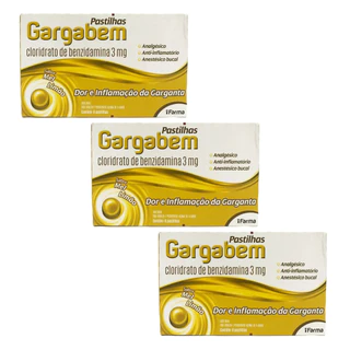 Kit 3 und Gargabem pastilha 3mg c 08 sabor Mel e limão em Oferta na Shopee