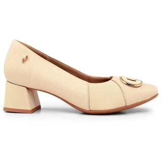 SCARPIN SALTO BLOCO ELEGANTE LUX USAFLEX em Oferta na Shopee