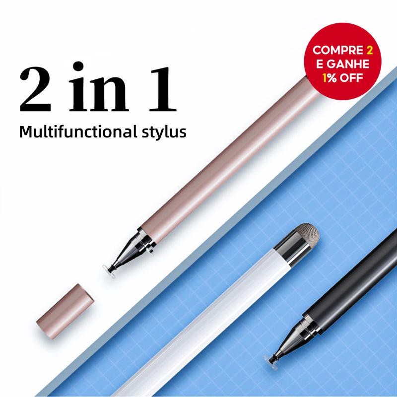 Caneta Stylus Universal 2 Em 1 Lápis De Desenho Capacitivo Para Tablet ...