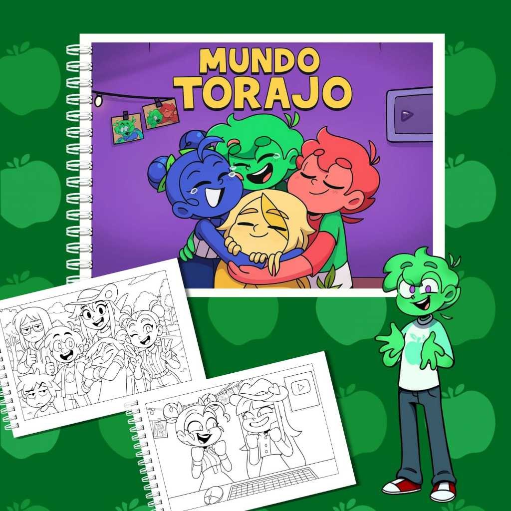 LIVRO DE COLORIR MUNDO TORAJO 1 CAPA DURA FOLHAS A5 180g TORAJO GOODS ...