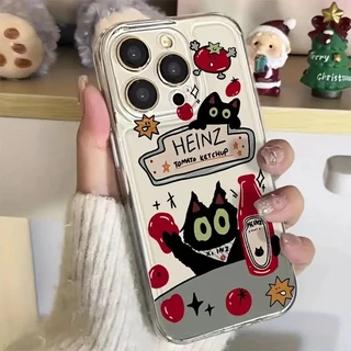 Capinha Capa para Samsung A15 A54 A16 A06 A34 A23 A05 A55 A35 S24 S25 Plus Ultra Gatinho Fofo transparente Anti-impacto
