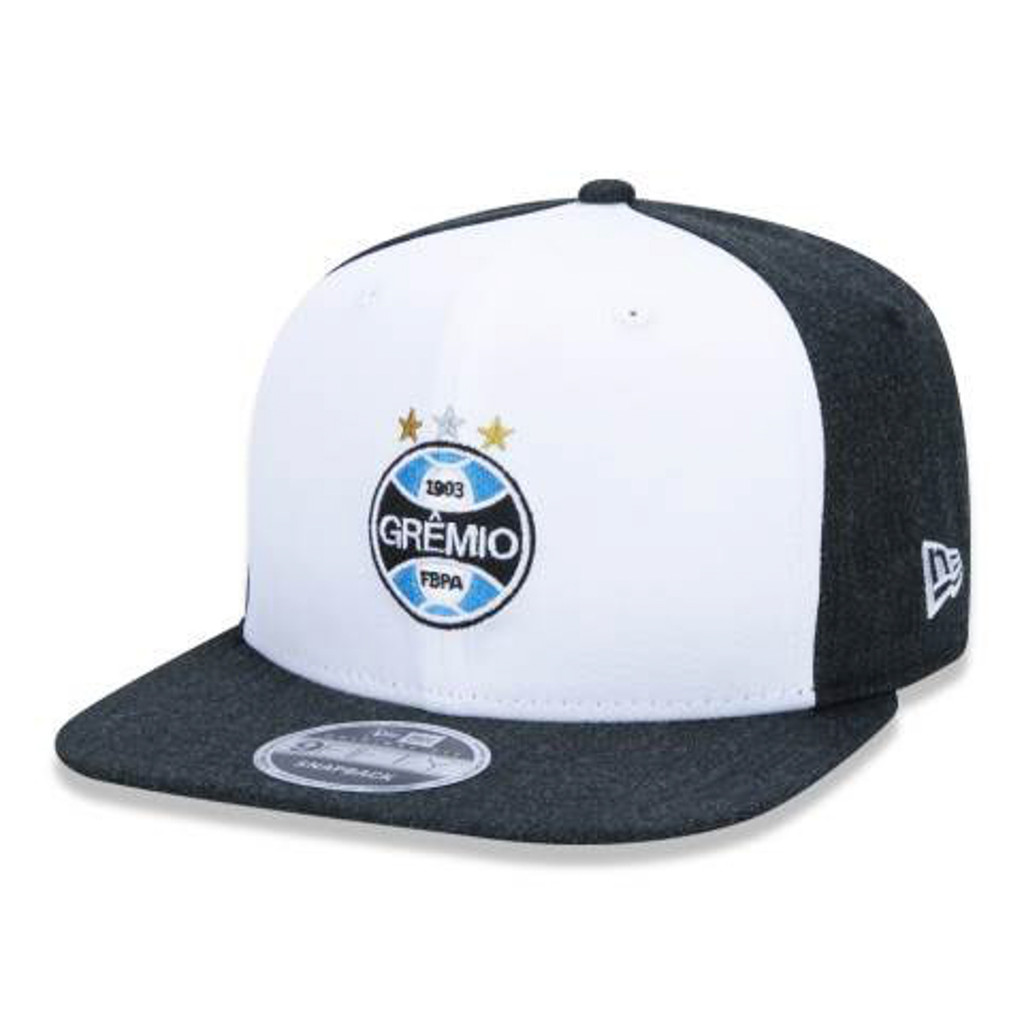 Boné New Era 9Fifty Fit Grêmio Aba Reta Preto e Branco - Unissex ...