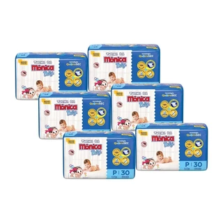 Kit 6 Fraldas Turma da Mônica Baby Jumbo P com 30un cada em Oferta na Shopee