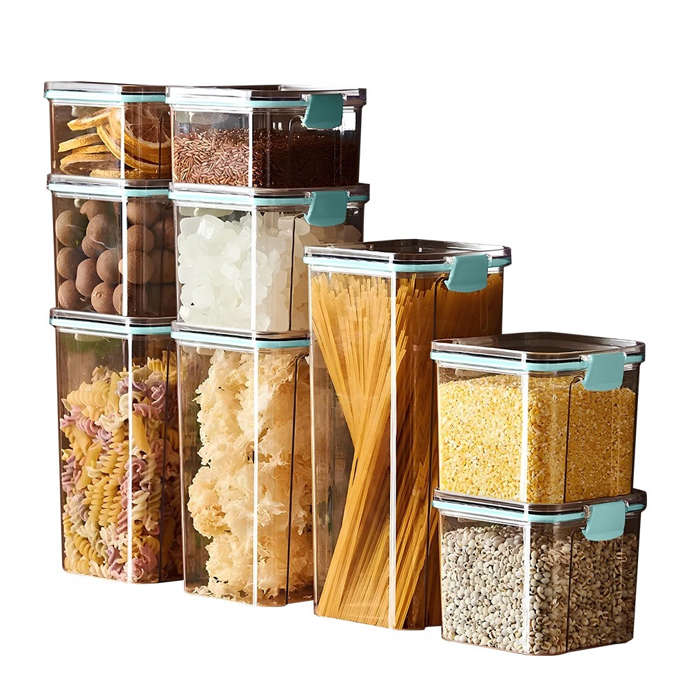 Kit 12 Potes de Mantimento Herméticos em Acrílico Verde Yikasa | Shopee Brasil