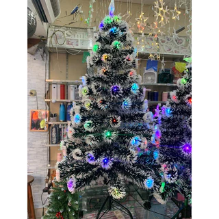 Árvore de Natal LED Fibra Ótica Nevada Luzes Colorida90ckm e 60cm e120cm (bivolt)