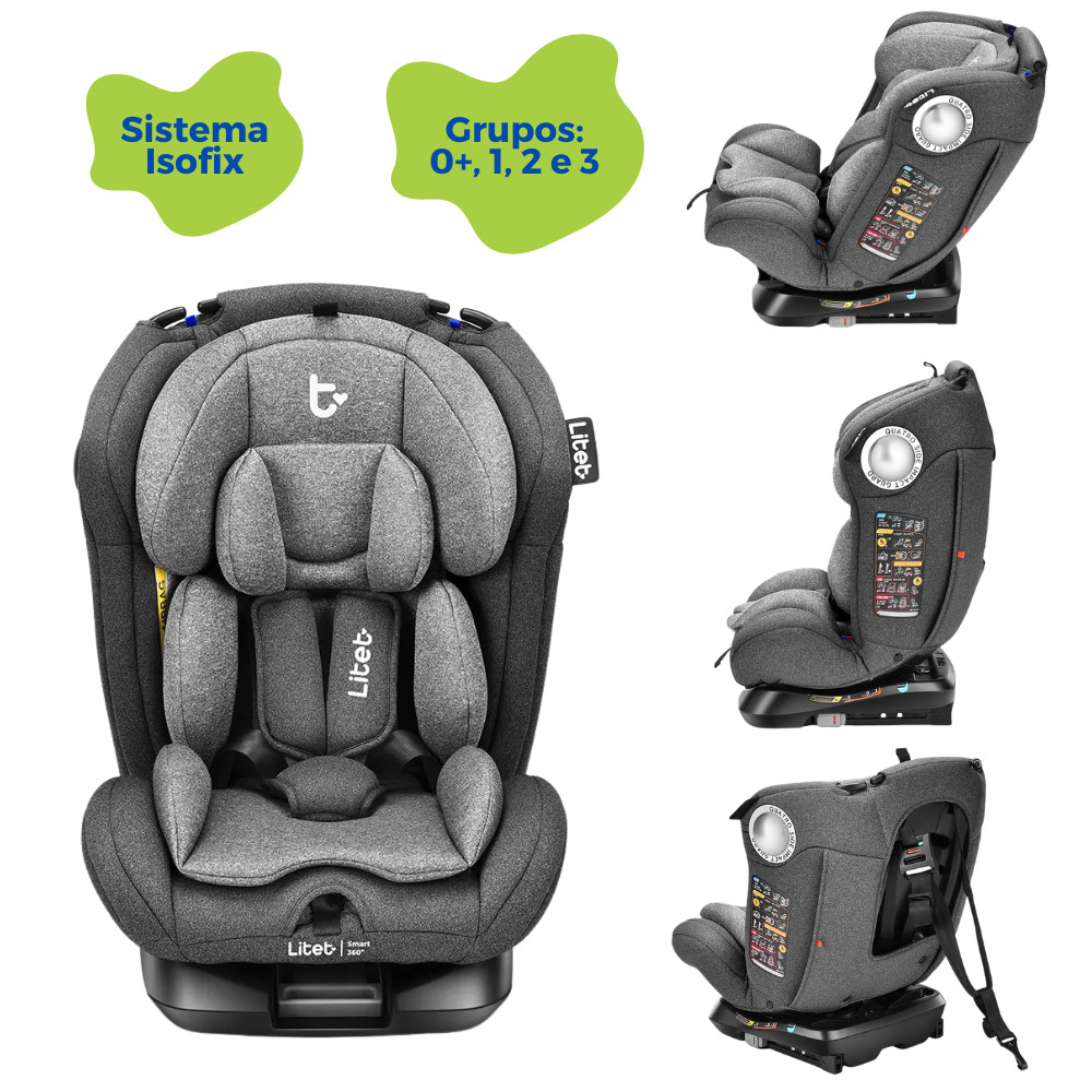 Cadeirinha Cadeira De Bebê Para Auto Carro 0 a 36kg Isofix 360° g0/g1 ...