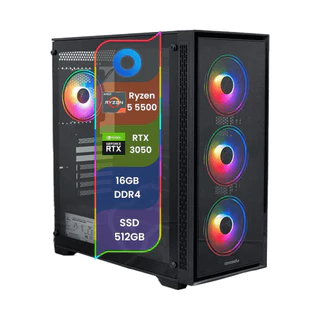 PC Gamer TOP Concórdia Processador AMD Ryzen 5 5500 16GB SSD 512GB RTX 3050 Fonte 500W FreeDos em Oferta na Shopee