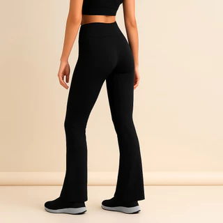 Legging Flare Feminina Selene Cintura Alta Boca de Sino Academia Conforto Moda em Oferta na Shopee