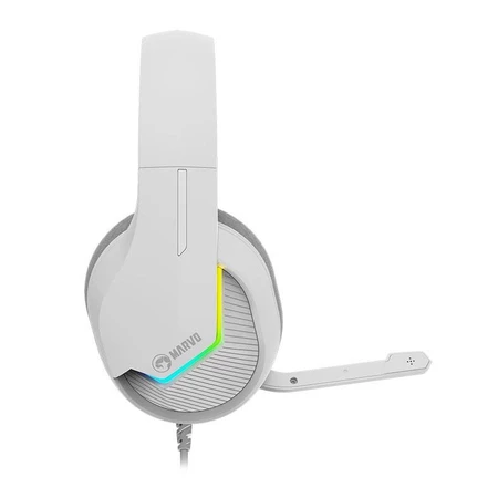 Headset Gamer Marvo H8618 RGB Drivers 50mm Branco H8618-WH - Vista 2