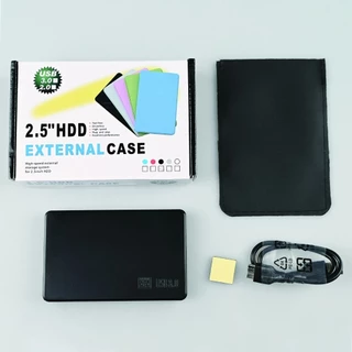 Case Para HD Externo 2.5 SATA USB 3.0 SSD Notebook Com Capa de Couro Gaveta HD Externa Alta Velocidade