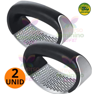 Kit 2 Amassador Espremedor Triturador De Alho Manual Cozinha Inox em Oferta na Shopee
