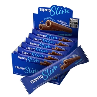 Chocolate Trento Wafer Slim Chocolate 20g - Embalagem com 16 Unidades em Oferta na Shopee