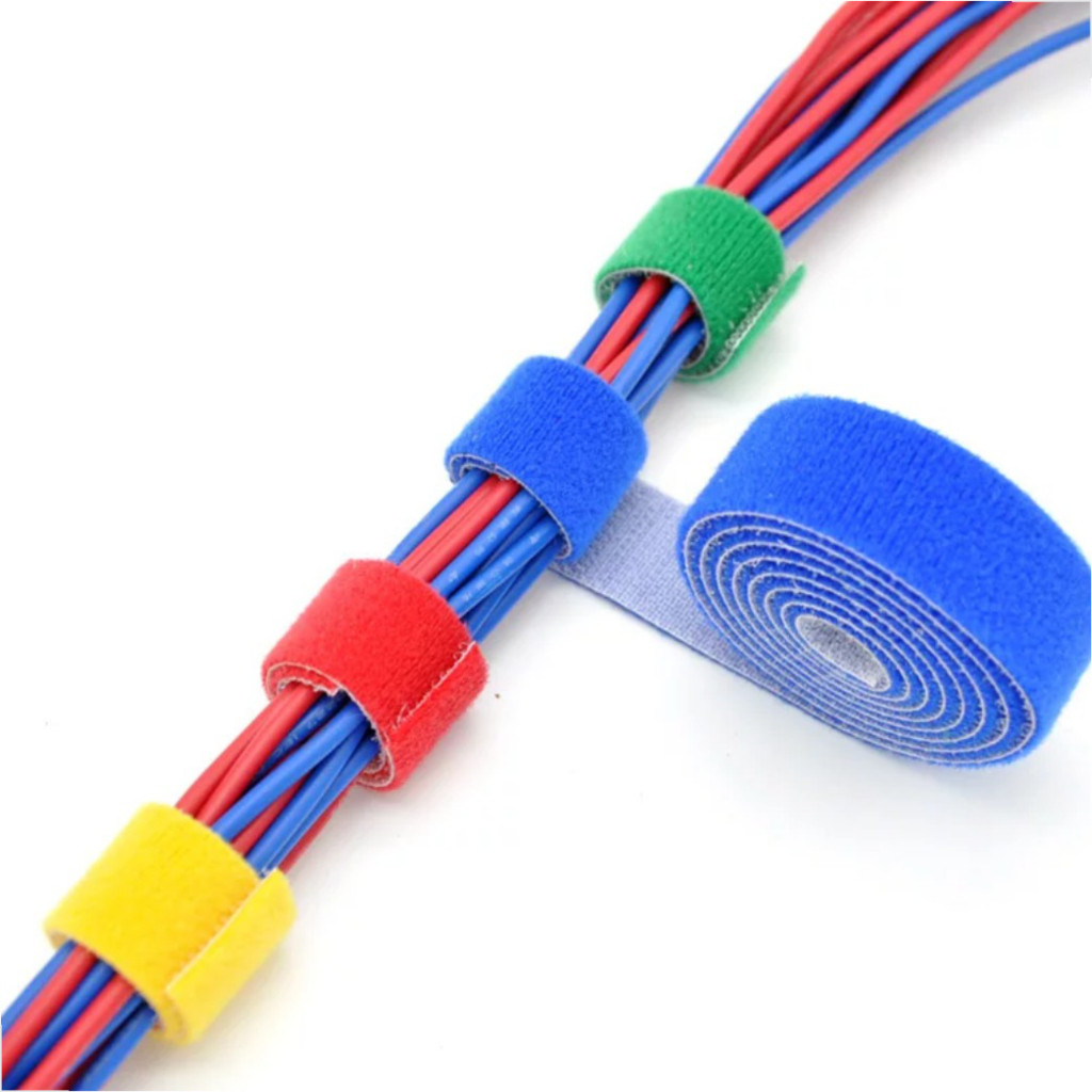 Rolo De Velcro 5 Metros x 15mm Abraçadeira Fita Organizador Cabos Fios Dupla Face Enrolar | Shopee Brasil