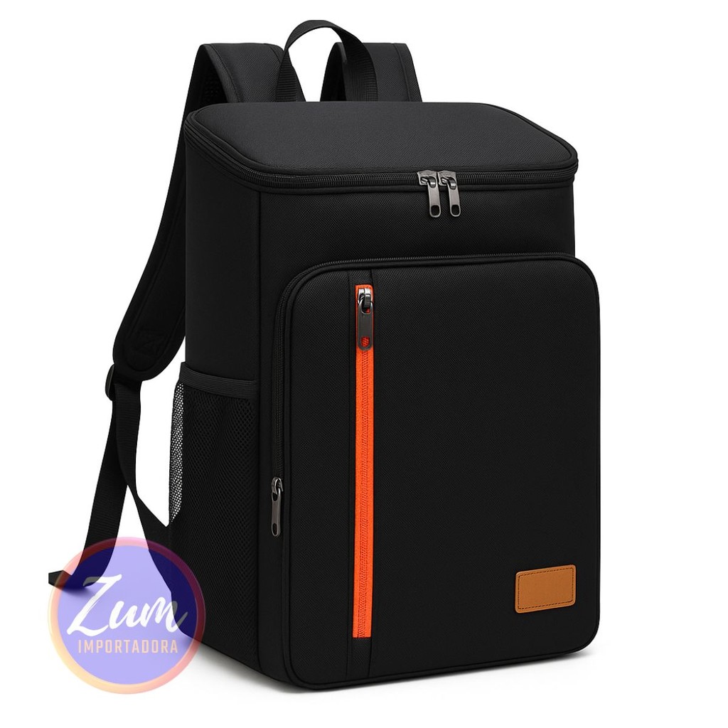 Mochila Grande Capacidade Térmica Cooler 18L Com Zíper Duplo Quente e Frio