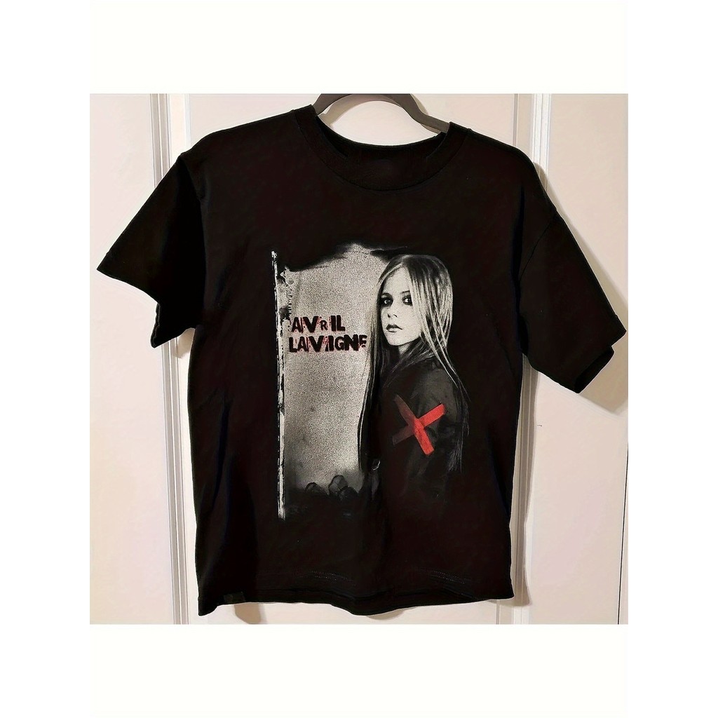 Camiseta Vintage Unissex De Algodão, Folgada, Com Estampa De Rock
