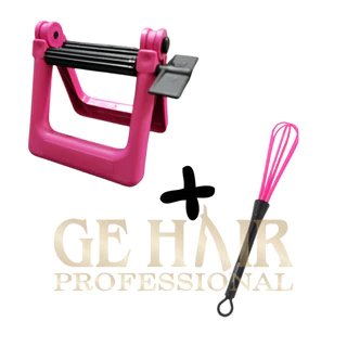 KIT ESPREMEDOR E MISTURADOR DE TINTA ROSA em Oferta na Shopee