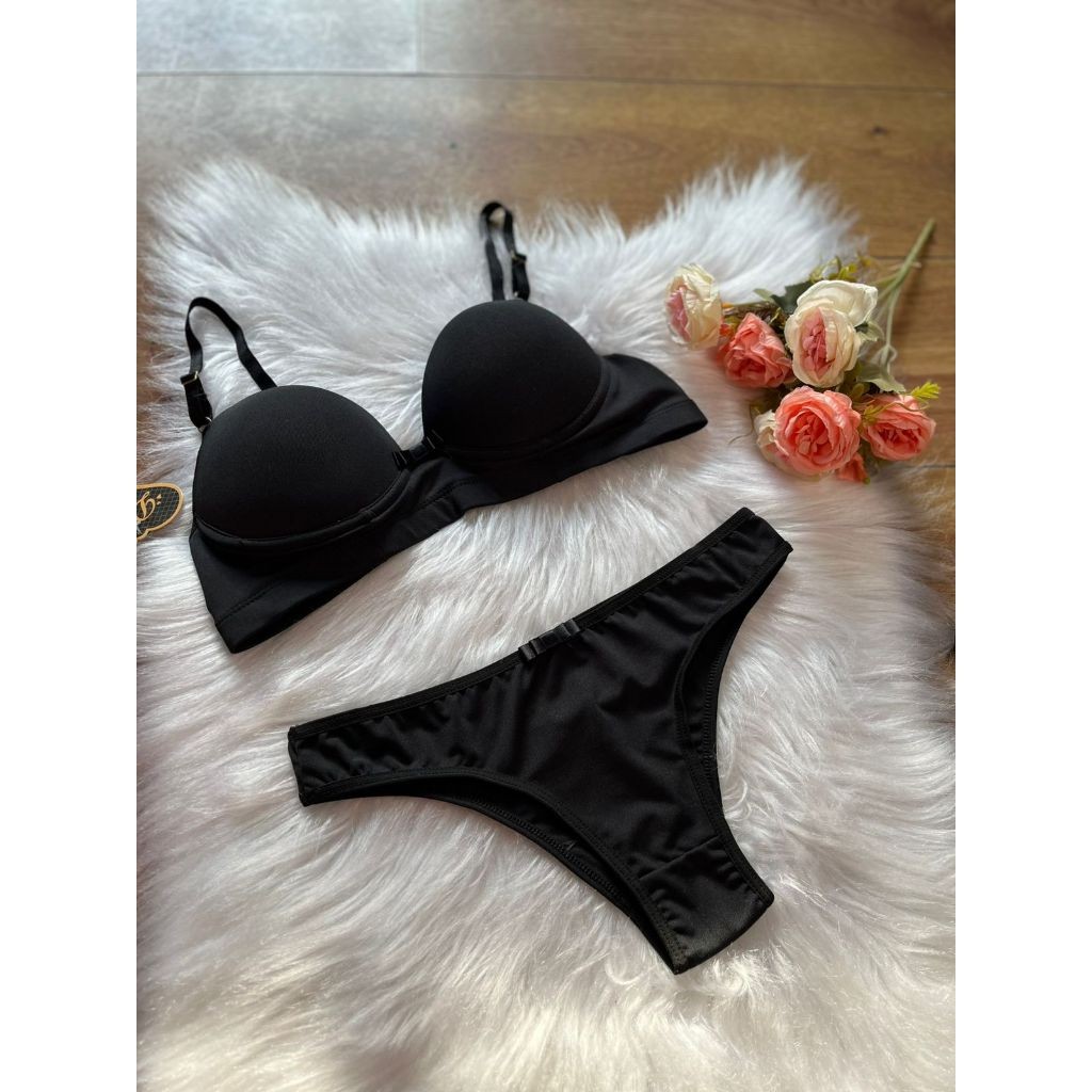 Conjunto Lingerie Básica Simples Lingerie Popular Conjunto Barato ...