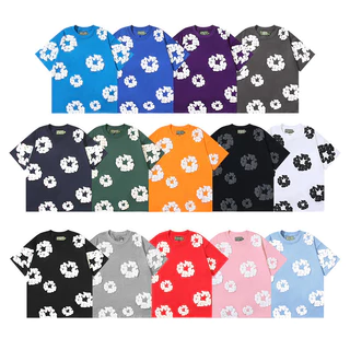 2025 Kapok Foam Impresso Manga Curta Linda Moda Casual Solta Camiseta Masculina Feminina