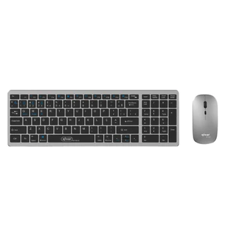 Teclado e Mouse Bluetooth Sem Fio USB Recarregável ABNT2 Multimídia Knup KP-TE150