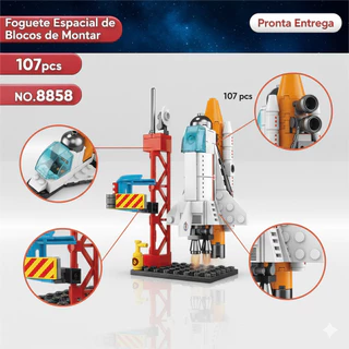 Brinquedo de Montar Foguete Espacial Astronauta Quebra-Cabeça Educativo para Crianças a partir de 6 anos
