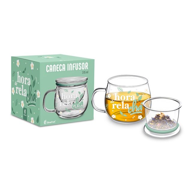 CANECA VIDRO INFUSOR - HORA DE RELACHÁ | Shopee Brasil