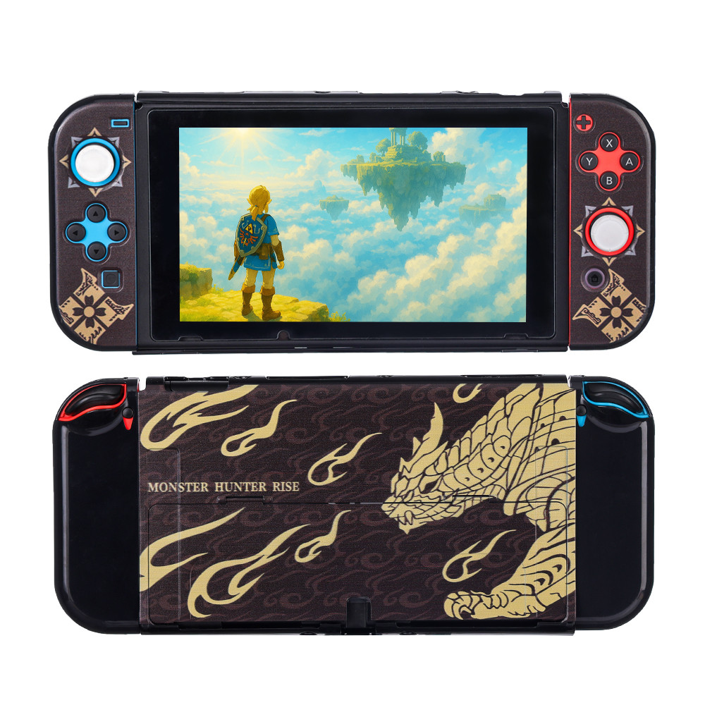 Kit Capa Protetora Rígida Monster Hunter Edition Para Nintendo Switch OLED 