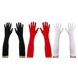 Luva Extra Longa Festa Casamento Fantasia Retro 60 70 Estica