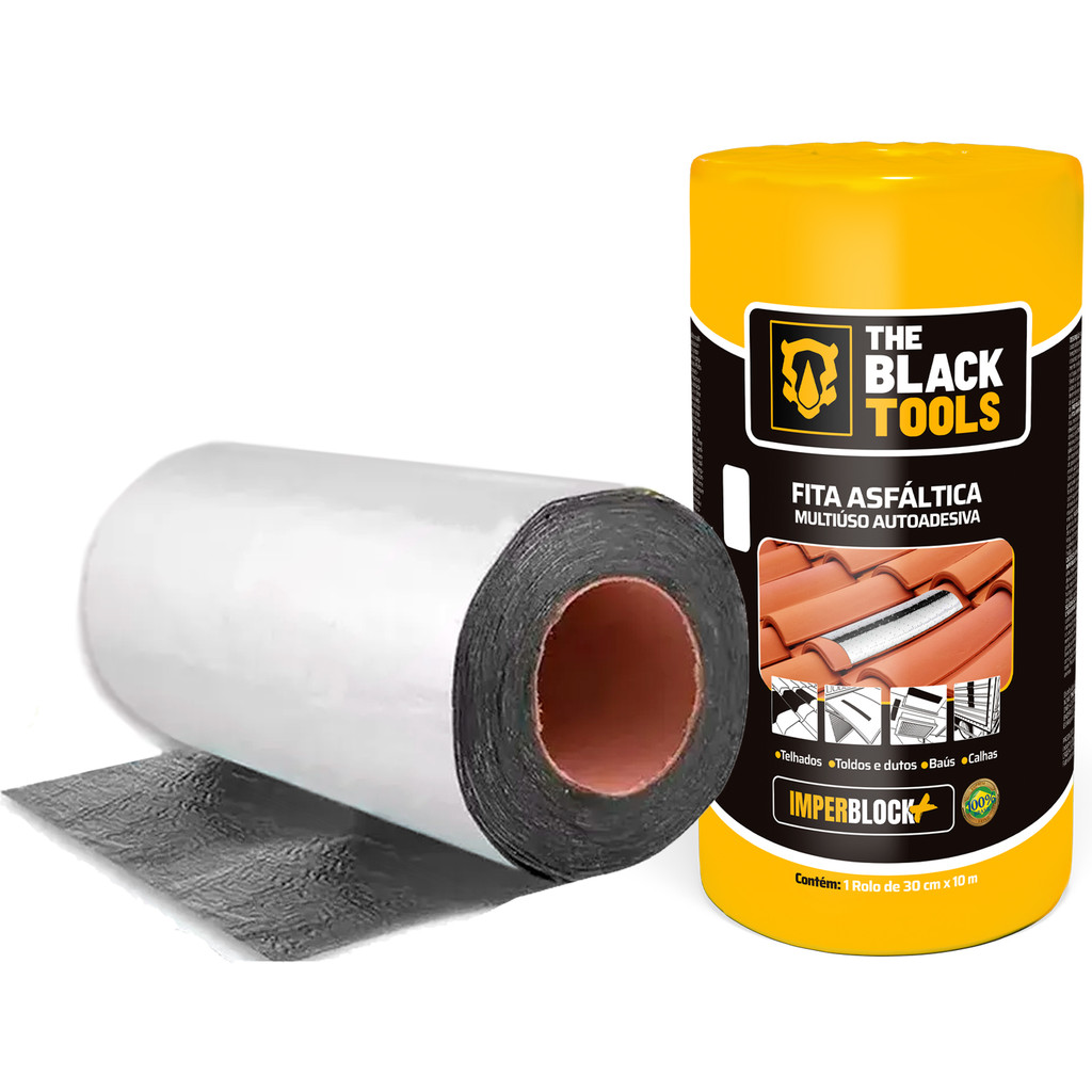 Manta Asfáltica 30cm X 10m Auto Adesiva Aluminizada Fita Veda Tudo ...