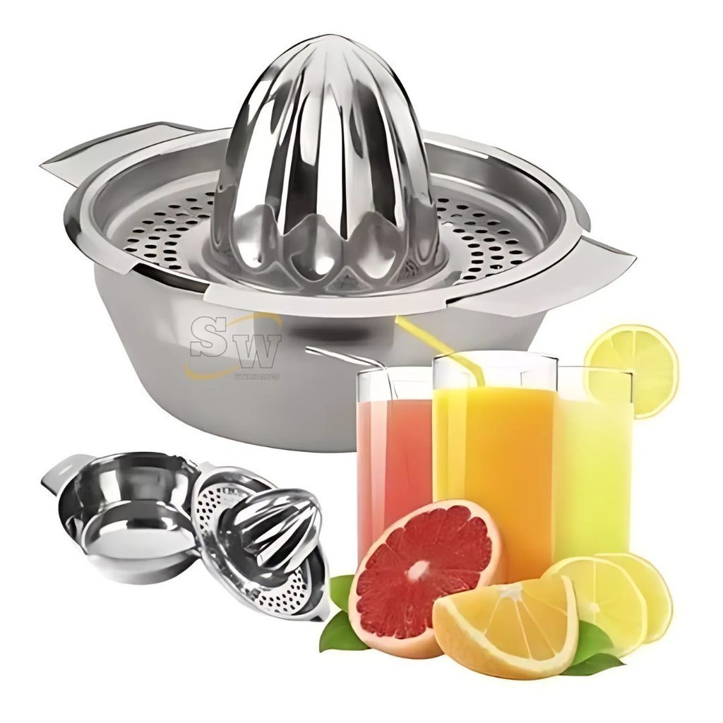 Espremedor de Laranja Manual Em Aço Inox Sucos | Shopee Brasil