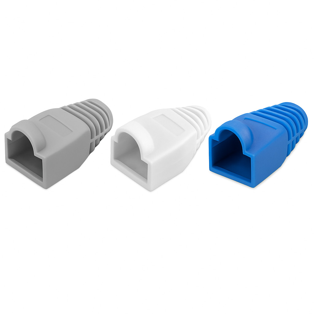 Capa Protetora Para Cabo de Rede RJ45 3 Cores Kit 100 Unidades | Shopee ...