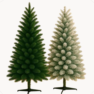 Árvore De Natal Nevada ou Verde e Branca 1,80cm Com Galhos Decoração de Natal