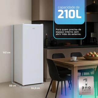 Freezer e Conservador Vertical HQ 210 Litros Branco HQ-210FV/RDFL