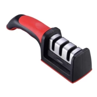 amolador afiador de facas em aço inox profissional com 3 estágios em Oferta na Shopee