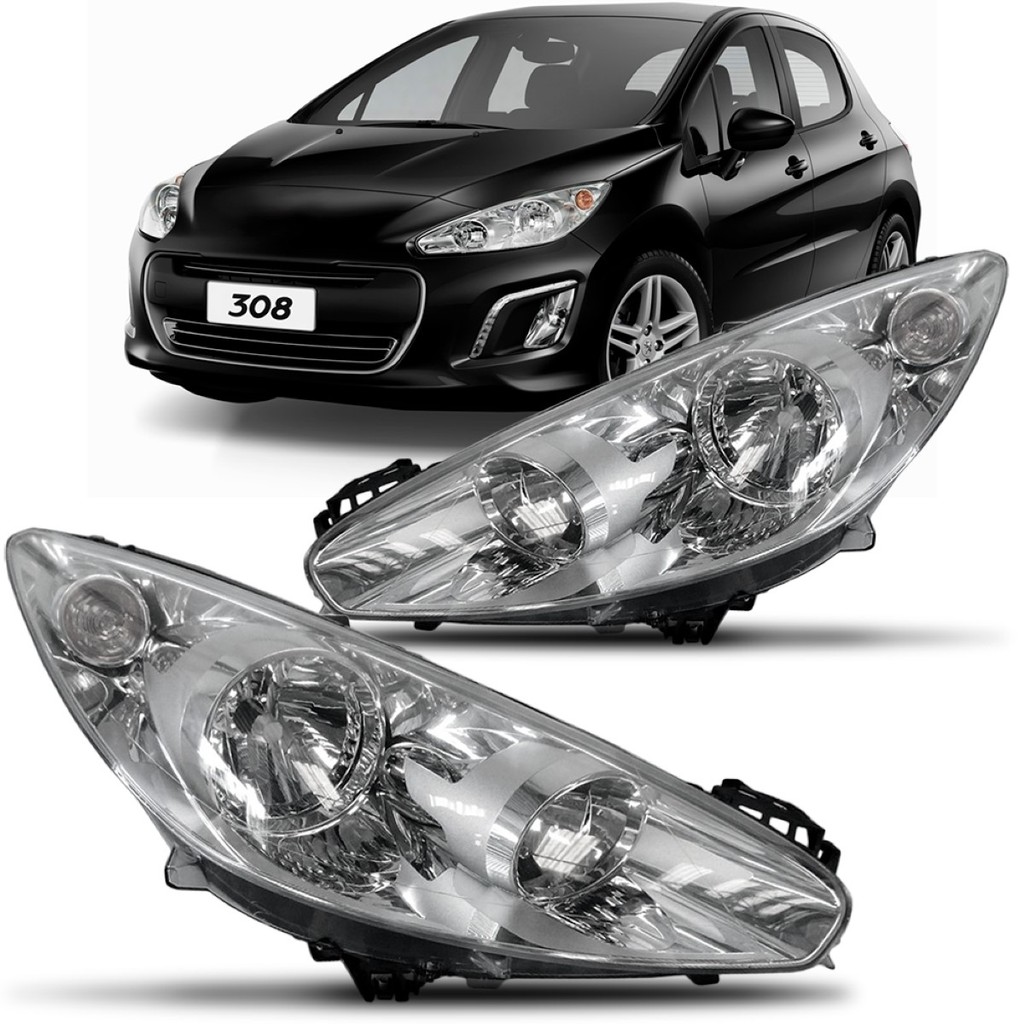 Farol Peugeot 308 2012 A 2015 Manual Com Soquete | Shopee Brasil
