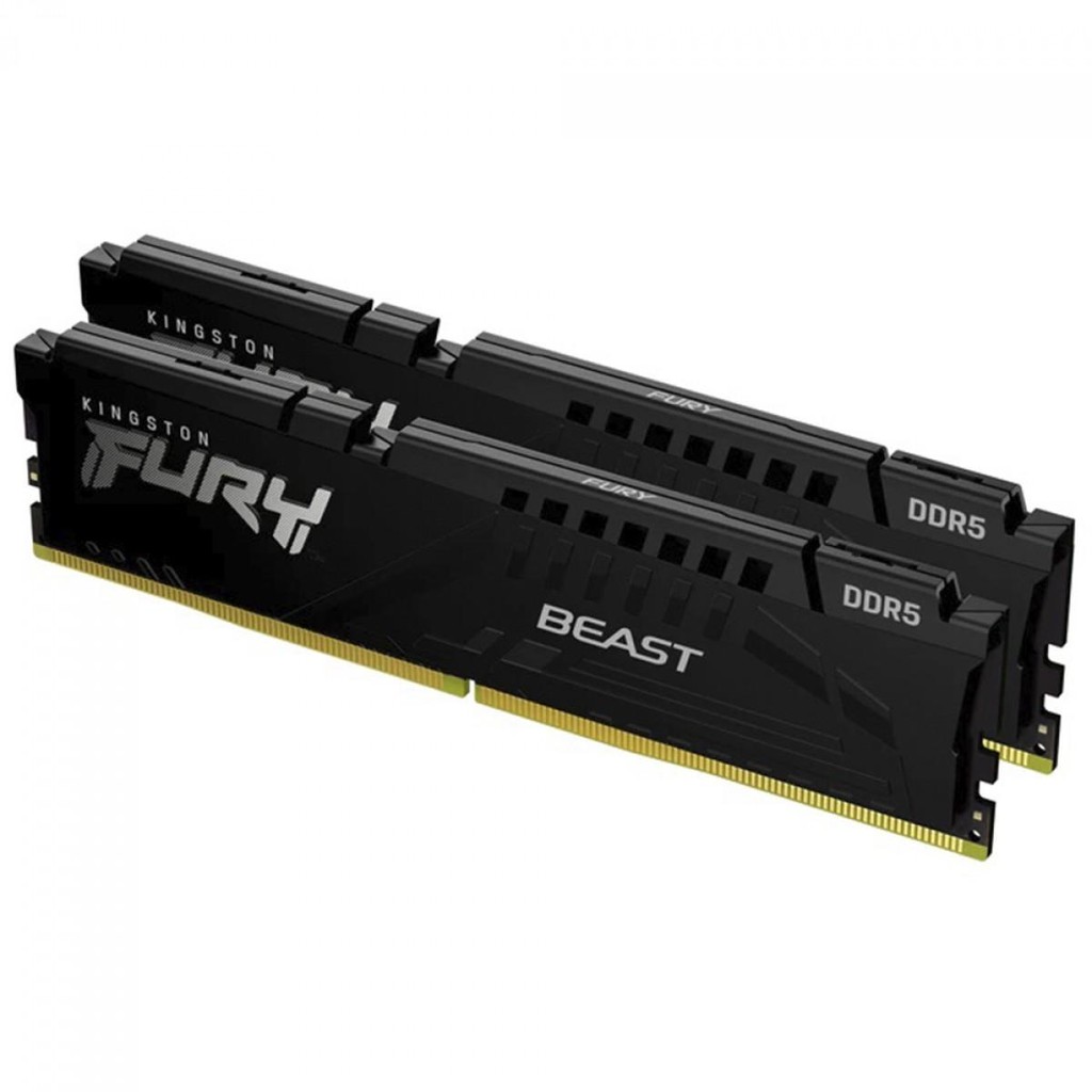 Memória DDR5 Kingston FURY Beast, 16GB (2x8GB), 5600MHz, Black, KF556C40BBK2-16
