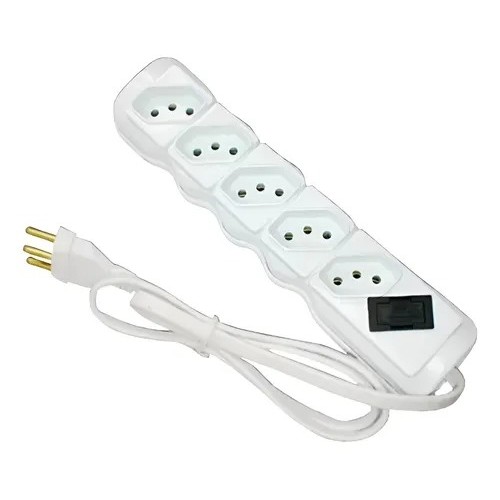 Filtro de Linha 1M 5 Tomadas 3 Pinos Extensão Bivolt Ilumi
